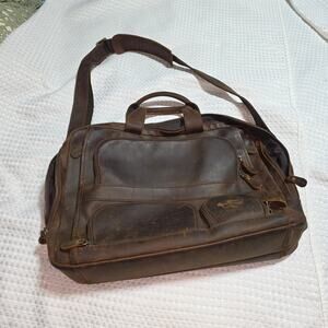 PRATT LEATHER 18" EXECUTIVE LARGE BRIEFCASE LAPTOP GEN LEATHER BAG
